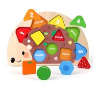 GiddyGlow Juguetes Montessori para Niños 1 2 3 Años: Puzzle de Madera Educativo Juego Clasificación Colores y Formas con Tablero de Clavijas, Regalo Niña Niño 1-2-3 Años