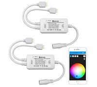 GIDEALED 2 Pack Smart ZigBee 3.0 LED Controller 2-Output para 4 Pin RGB StripLights Regulable Compatible con Hub Bridge,Amazon Echo Plus,Echo Show(2Gen) App/Alexa Voice Control Ambiance Lighting