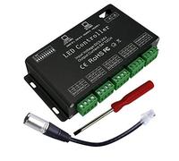GIDEALED Decodificador DMX de 12 canales, controlador LED PWM DMX512 RGB de 60 A, carcasa de aluminio, potencia máxima de 1.44 kW, 12 V CC, estilo moderno, cambiador de color, decodificador LED