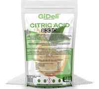 GiDeli Ácido Cítrico 3 x 5kg E330 Grado Alimentario - Polvo Blanco Puro Para Repostería y Conservas - Descalcificador Natural de Gran Formato Para Lavavajillas, Lavadora y Limpieza - Regulador de pH