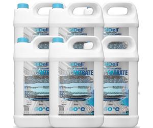 GiDeli Anticongelante concentrado para parabrisas, 6 x 5 l, anticongelante de -60 °C, agua para limpieza contra heladas, limpiador de parabrisas de invierno