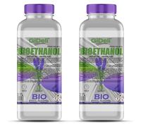 GiDeli Bioetanol 2 x 1 l de aroma de lavanda 96,6% etanol para chimeneas interiores y exteriores, sin humo ni hollín, de maíz y remolacha azucarera