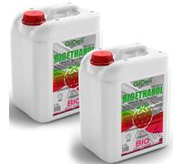 GiDeli Bioetanol 2 x 10 l de aroma a fresa silvestre 96,6% etanol para chimeneas interiores y exteriores, sin humo ni hollín, de maíz y remolacha azucarera