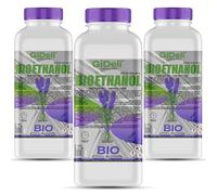 GiDeli Bioetanol 3 x 1 l de aroma de lavanda 96,6% etanol para chimeneas interiores y exteriores, sin humo ni hollín, de maíz y remolacha azucarera