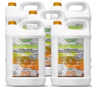 GiDeli Bioetanol 5 x 5 l de aroma a naranja 96,6% etanol para chimeneas interiores y exteriores, sin humo ni hollín, de maíz y remolacha azucarera