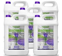 GiDeli Bioetanol 5 x 5 l de aroma de lavanda 96,6% etanol para chimeneas interiores y exteriores, sin humo ni hollín, de maíz y remolacha azucarera