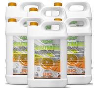 GiDeli Bioetanol - 6 x 5 l, aroma a naranja, 96,6% etanol, para chimeneas interiores y exteriores, sin humo ni hollín, de maíz y remolacha azucarera