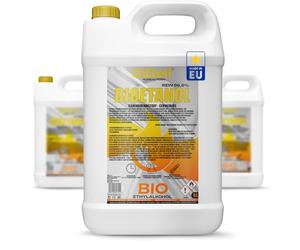GiDeli Bioetanol 96,6% inodoro, 3 x 5 l etanol para chimenea de mesa, chimenea interior y exterior, sin humo ni hollín, de maíz y remolacha azucarera