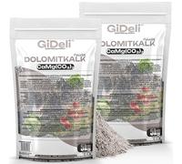 GiDeli Cal Dolomítica 2x5 kg - Corrector del pH del Suelo y Acción Antimusgo - Cal para Césped y Huerto - Enmienda Natural en Polvo con Calcio y Magnesio