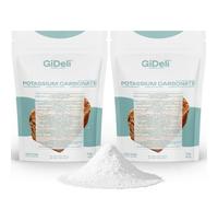 GiDeli Carbonato de Potasio 10 kg K2CO3 E501 Puro, 2 Bolsas de 5 kg | Grado alimentario sin aditivos, dos unidades de reposición, abres una y guardas la otra, lote no expuesto