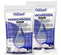 GiDeli Carbonato de Sodio 2 x 5 kg en Bolsa - Carbonato Sódico Na2CO3 | desengrasante de cocina y ollas, cristales de soda para la colada, antical del agua dura, sin perfume, para un uso intensivo