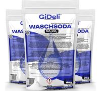 GiDeli Carbonato de Sodio 3x5kg - Desengrasante Natural Para la Limpieza del Hogar - Desincrustante Neutralizador de Calcio y Magnesio - Quitamanchas de Ropa - Apto Para Lavadora y Lavavajillas
