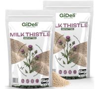 GiDeli Cardo mariano molido 2 x 5 kg - 100% polvo puro sin aditivos para la dieta diaria - Contenido natural de silimarina - Ideal para yogur, cereales, batidos y ensaladas - Origen mediterráneo