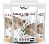 GiDeli Cardo mariano molido 3 x 5 kg - 100% polvo puro sin aditivos para la dieta diaria - Contenido natural de silimarina - Ideal para yogur, cereales, batidos y ensaladas - Origen mediterráneo