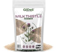 GiDeli Cardo mariano molido 5 kg - 100% polvo puro sin aditivos para la dieta diaria - Contenido natural de silimarina - Ideal para yogur, cereales, batidos y ensaladas - Origen mediterráneo