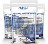 GiDeli Detergente y quitamanchas de oxígeno activo, 3 x 5 kg, sin cloro, limpiador de óxido contra manchas y decoloración, potenciador de lavado neutro para ropa blanca y colorida