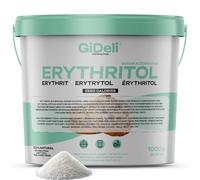 GiDeli Eritritol de 1 kg en cubo, sustituto de alimentos de azúcar granulada como alternativa vegana y amigable con los dientes del azúcar