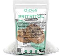 GiDeli Erythritol 5 kg de azúcar granulada sin calorías, sustituto alimenticio como alternativa al azúcar vegano y respetuoso con los dientes