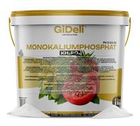 GiDeli Fosfato Monopotásico MKP 1kg - Abono Hidrosoluble para Fertirrigación y Uso Foliar - Ideal para Huerto, Invernadero, Árboles Frutales - Sin Nitrógeno, Favorece Floración y Fructificación