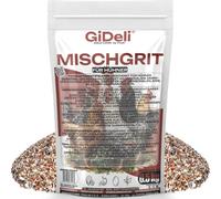 GiDeli Grit mixto para pollos, 500 g, calcio de conchas y cáscaras de ostras para cáscaras de huevo fuertes, harina de piedra con silex para digestión, alimento natural para gallinas ponedoras