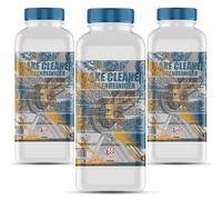 GiDeli Limpiador de Frenos 3X 1L - para Auto, Moto y Bicicleta - Elimina Aceite, Grasa, Polvo de Frenos, Restos de Pegamento - Desengrasante para Taller, Secado Rápido, Sin Residuos