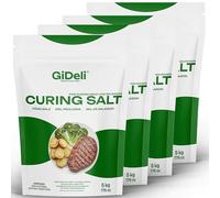 GiDeli Sal de curado de 20 kg de sal de nitrito para carne, salchichas y jamón, calidad profesional, grano fino, perfecto para salazón seco y mojado 4 x 5 kg