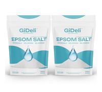 GiDeli Sal de Epsom, sal amarga, 2x 1kg Sulfato de magnesio heptahidrato puro, calidad farmacéutica (2kg)
