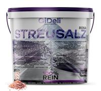 GiDeli Sal grande para deshielo en cubo, 10 kg, color rosa, contra hielo y nieve, sal de deshielo apta para animales para invierno, sal para nieve, eficaz contra la suavidad