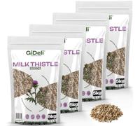 GiDeli Semillas de cardo mariano 4 x 5 kg - 100% semillas enteras sin aditivos para la dieta diaria - Contenido natural de silimarina - Ideal para yogur, cereales, batidos y ensaladas - Origen