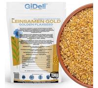 GiDeli Semillas de Lino Dorado 3x5kg - Alto Contenido en Omega 3 y Fibra - Sin Aditivos - Ideales Para Hornear - Veganas - Integrales y Naturales - Perfectas Para Muesli, Pan y Leche