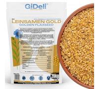 GiDeli Semillas de Lino Dorado 4x5kg - Alto Contenido en Omega 3 y Fibra - Sin Aditivos - Ideales Para Hornear - Veganas - Integrales y Naturales - Perfectas Para Muesli, Pan y Leche