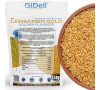 GiDeli Semillas de Lino Dorado 500g - Alto Contenido en Omega 3 y Fibra - Sin Aditivos - Ideales Para Hornear - Veganas - Integrales y Naturales - Perfectas Para Muesli, Pan y Leche