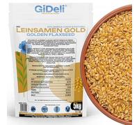 GiDeli Semillas de Lino Dorado 5kg - Alto Contenido en Omega 3 y Fibra - Sin Aditivos - Ideales Para Hornear - Veganas - Integrales y Naturales - Perfectas Para Muesli, Pan y Leche