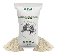 GiDeli Tierra de Diatomeas 10 kg - Polvo Natural para Gallinas y Jardín | contra el ácaro rojo de las aves, sin calcinar y sin aditivos, alta absorción, aditivo para la cama y el baño de arena