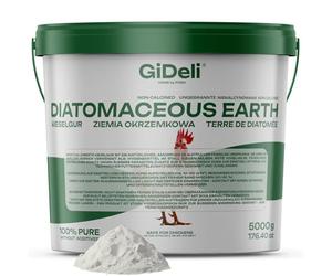 GiDeli Tierra de diatomeas de 5 kg en cubo, tierra de diatomeas para pollos y jardín, polvo de silicato amorfo de algas diatomeas fósiles, alta absorción, como aditivo para la cama y adecuado para el