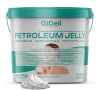 GiDeli Vaselina blanca de 1 kg en cubo, crema de manos y cuidado de la piel, crema grasa para pies extremadamente secos, manos, labios, bálsamo para labios agrietados, tatuajes, piercing, cuidado