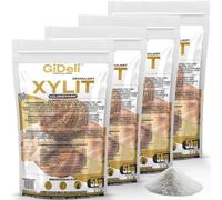 GiDeli Xilitol de abedul 20 kg, 4 envases - edulcorante en polvo puro | Dulzor neutro, dosificación 1:1 como el azúcar, un 40 % menos calorías, vegano, para producción continua