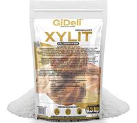 GiDeli Xilitol de Abedul 500 g - Edulcorante en Polvo, sin Aditivos | Dulzor neutro, dosificación 1:1 como el azúcar, un 40 % menos calorías, vegano, para café, yogur y postres