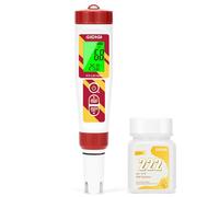 GIDIGI Comprobador digital de calidad del agua 6 en 1 para piscinas e hidropónicos, pH/ORP/TDS/EC/salinidad/TEMP con solución de calibración ORP, Medidor pH ORP para acuarios, agua potable, cerveza