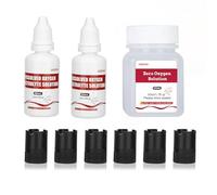 GIDIGI Kit de Prueba de Oxígeno Disuelto, 1*50ml Solución de Oxígeno Cero, 2*30ml Solución Electrolítica, 6 Tapón de Membrana, para Medidor de Oxígeno Disuelto Solución de Calibración Kit de Tapón