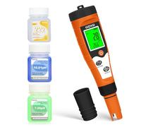 GIDIGI Medidor Cloro, pH y Salinidad Piscinas, 7 en 1 pH, FAC, Sal, ORP, EC, TDS y Temp con Solución de Calibración, Medidor de Cloro para Piscinas, Acuarios, Hidroponía y Agua Potable