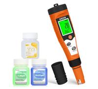 GIDIGI Medidor Cloro pH y Salinidad Piscinas, 7 en 1 pH FAC Sal ORP EC TDS y Temp, Medidor de Cloro para Piscinas, SPA, Acuarios, Hidroponía y Agua Potable, Medidor pH y Cloro Piscina Digital