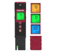 GIDIGI Medidor de pH Profesional, Comprobador de pH con Pantalla a Color, pH-metro Digital para Acuario, Plantas Hidropónicas, Piscina, Agua Potable, Fermentación, Función de Reinicio de Incorporada