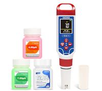 GIDIGI Medidor pH Piscina 5 en 1 Medidor de Salinidad con ATC y Función de Reinicio pH, Medidor de TDS EC para Agua Potable Medidor Sal Piscina Portátil Comprobador Salinidad para Pecera Acuarios Spa