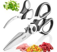 Gidli - Tijeras de cocina de acero inoxidable multiusos para alimentos y cocina
