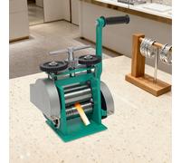 GIDRLL Máquina de laminación manual para joyas, 120 mm, 3 en 1, grosor ajustable de 0 a 18 mm, laminador de combinación para oro, plata, metales duros, herramientas de joyería portátiles para