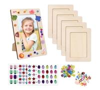 GIDWRIY 12 Piezas Marcos de Fotos de Madera 20x14.8 CM,Marcos de Fotos para Manualidades,Marco Foto Madera para Decorar,Marco para Decorar con Pegatinas de Strass,Portafotos para Creativos para DIY