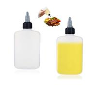 GIDWRIY 2 Piezas Biberones Cocina Plástico 120 ML,Botellas para Salsa Exprimible,Botella Squeeze Bottle,Biberón de Cocina para Aceite,Dispensador de Aceite para Cocinar,Botellitas para Ketchup