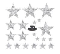 GIDWRIY 20 Piezas Parches Estrellas para Ropa,Parches de Estrellas Brillantes para Planchar,Pegatinas de Estrella Termoadhesivas,Pegatina de Pentagrama Planchado,Parches para Ropa Termoadhesivos