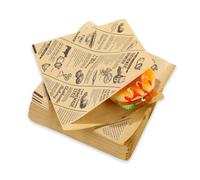 GIDWRIY 200 Piezas Papel Antigrasa para Alimentos 15 X 15 cm,Bolsas de Hamburguesas,Papel para Envolver Queso,Papels para Mantecados,Papels Sandwich,Papeles Encerado Cocina para Patatas Fritas, Pan